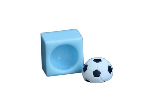 COXIMUS "backen und mehr" Silikonform für Fondant und Flowerpaste Fußball 50 x 50 x 30mm | Silikonform für Fondant und Flowerpaste von COXIMUS "backen und mehr"
