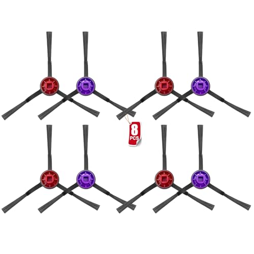 8-Teiliges Ersatzteil für Seitenbürste für EURE A NERE10S/E20S Plus/J12 Ultra/Mide a M9/Obode A8 A8 Plus（A8+） Staubsaugerroboter, Langlebiges Zubehör aus Silikon von COYICOLI