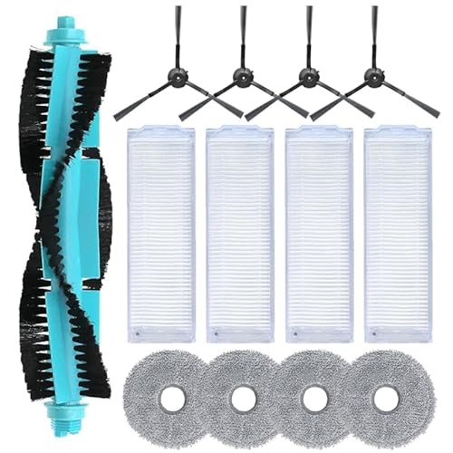 COYICOLI 13 Stück Ersatz-Zubehörset für Cecote c Conga 11090 Saugroboter - 1 Rotierende Bürste, 4 HEPA-Filter, 4 Seitenbürsten, 4 Wischmopps,Staubsauger-Zubehör-Set von COYICOLI