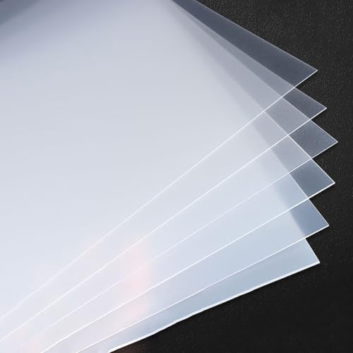 COYOUCO 10er Pack Matte PP Kunststoffplatten 100×200mm 0.3–3mm Dicke, Halbtransparente Polypropylen Tafeln für Basteln, Vorlagen, Modellbau, DIY Projekte, Aufbewahrung,0.3mm von COYOUCO
