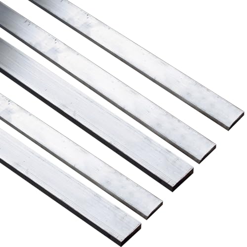 COYOUCO 5 Stück Aluminiumstange, 2X10/12/15X500mm Aluminium-Flachstange, 6061Aluminium-Flachplatten-Allzweckplatte, massiver neuer Mühlenstock,2 * 12 * 500mm 5 von COYOUCO