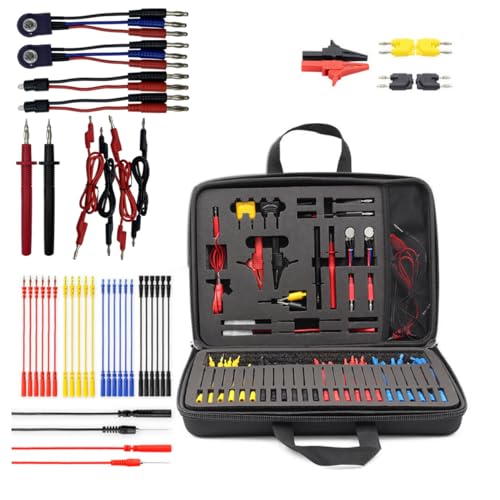 COYWEH 92-tlg Multimeter Messleitungen Set - Prüfkabel für KFZ Fehlerdiagnose & Elektroniktests Prüfleitungssatz Messspitzen, für Messkabel kabel Electronicx von COYWEH