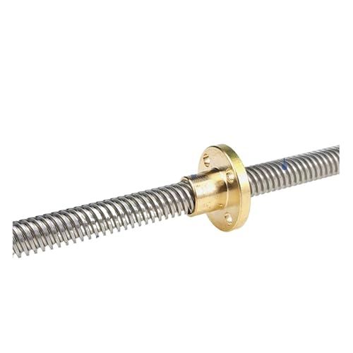Anti-Rückschlag Kugelumlaufspindel T8 Bleischraube Trapezförmige Stange Blei 14mm Länge 100mm-1000mm Mit Kupfermutter(350mm) von COZERI