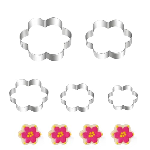 COZERI 5 Stück Ausstechformen Set Plätzchen Ausstecher Ausstechformen Blumen Edelstahl Keks Ausstecher Backen Diy, Keksausstecher für Desserts und Dekorationen COZERI 5 Stück Ausstechformen Set Plätzchen Ausstecher Ausstechformen Blumen Edelstahl Keks Ausstecher Backen Diy, Keksausstecher für Desserts und Dekorationen von COZERI