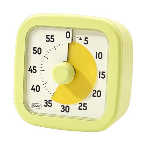 COZERI 60 Minuten Visueller Timer für Kinder, Countdown Timer für Lernen, Schreibtisch Timer für Schule, Küche, Pomodoro Timer, ADHD Zeitmanagement, Leiser Timer für Kinder und Erwachsene von COZERI