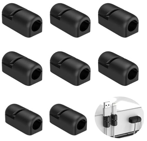 COZERI 8 Stück cable organizer，kabelklammer，kabelklemmen wand，Kabelhalter Selbstklebend,Kabelclips, Kabelmanagement zur Kabelführung im Haushalt und Büro von COZERI