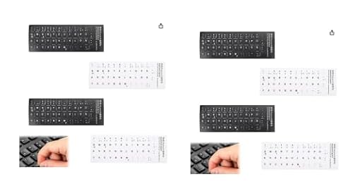 COZERI 8 Stück Universelle Tastatur Aufkleber Sticker Deutsch Für PC Laptop Notebook Und MacBook, Wasserdicht Mit Klaren Weißen Buchstaben QWERTZ Layout Einfach Anzubringen Und Rückstandsfrei Entfernb COZERI 8 Stück Universelle Tastatur Aufkleber Sticker Deutsch Für PC Laptop Notebook Und MacBook, Wasserdicht Mit Klaren Weißen Buchstaben QWERTZ Layout Einfach Anzubringen Und Rückstandsfrei Entfernb von COZERI
