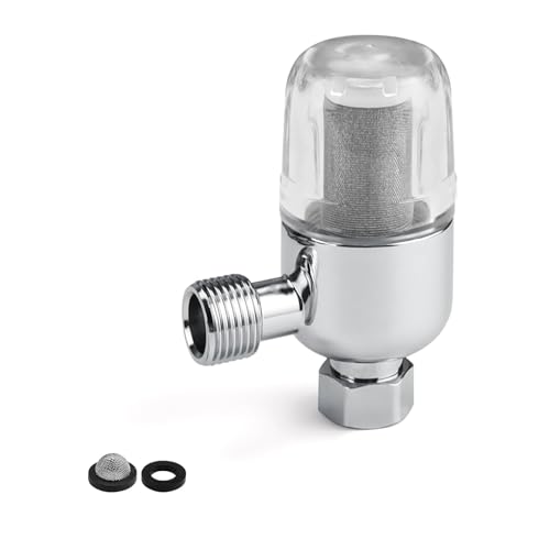 COZERI Wasserfilter Dusche,shower filter, Wiederverwendbarer Duschfilter mit Edelstahl Filterelement, Effektive Entfernung von Verunreinigungen, Kalkfilter für Warmwasserbereiter von COZERI