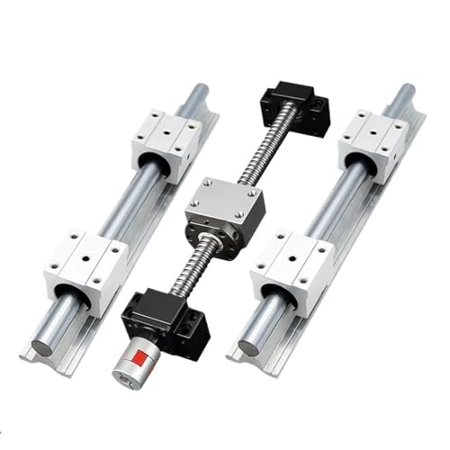Kugelumlaufspindel mit Mutter Maschinenteile 2pcs SBR12 Linear Guide 4pcs SBR12UU Sliders + Ball Screw SFU1204 Part 3D Router(450mm) von COZERI