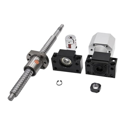 Kugelumlaufspindel mit Mutter Maschinenteile 300-1000mm SFU2510 Ball Screw C7 + BKBF20 End Support And DSG25H Nut Housing For Printers(550mm) von COZERI