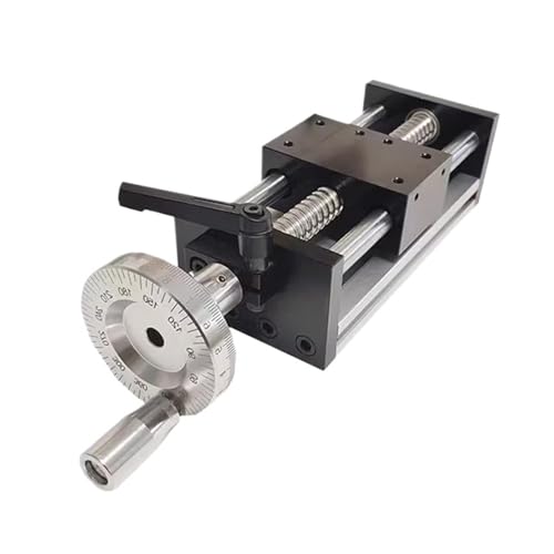 Kugelumlaufspindel mit Mutter Maschinenteile Linear Guide Manual Sliding Table 100-500mm Stroke Ballscrew SFU1204 Graduated Hand Wheel Double Optical 3D Printer(100mm) von COZERI
