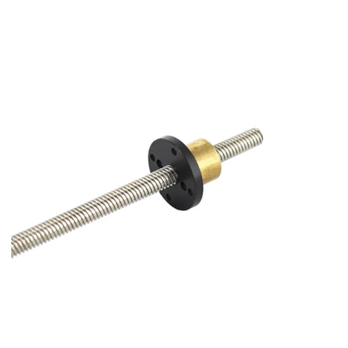 Kugelumlaufspindel mit Mutter Maschinenteile T10 Schraube Länge 420mm Steigung 10mm 12mm Trapezspindel 1Stk Mit Kupfermutter(Pitch 2mm lead 10mm) von COZERI