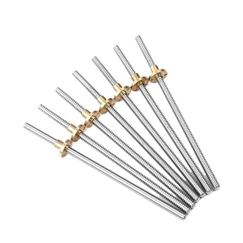 Spielfreie Kugelumlaufspindel 1 stücke T12 Blei Schraube 12mm Durchmesser Blei 8mm Länge 100mm-880mm Mit Messing Mutter(400mm) von COZERI