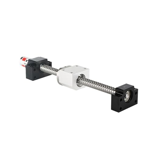 Spielfreie Kugelumlaufspindel 25 MM Kugelumlaufspindel DFU2505, Ende bearbeitet + RM2505 Kugelmutter + BK20 BF20 Endstütze + Kupplung 17 x 14 mm(350mm) von COZERI