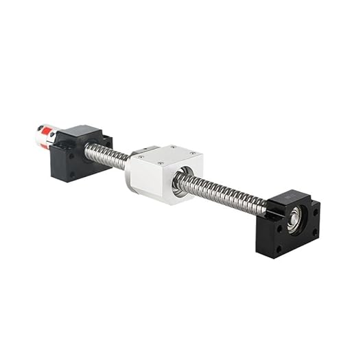 Spielfreie Kugelumlaufspindel 25 MM Kugelumlaufspindel SFU2505, Ende bearbeitet + RM2505 Kugelmutter + BK20 BF20 Endstütze + Kupplung 17 x 14 mm(350mm) von COZERI
