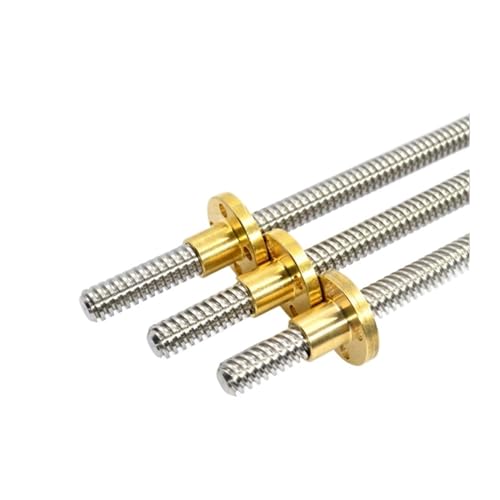 Spielfreie Kugelumlaufspindel 304 Edelstahl T12 Schraube Länge 100mm-1200mm Blei 2mm Trapez Spindel Schraube Und Mutter(850mm) von COZERI