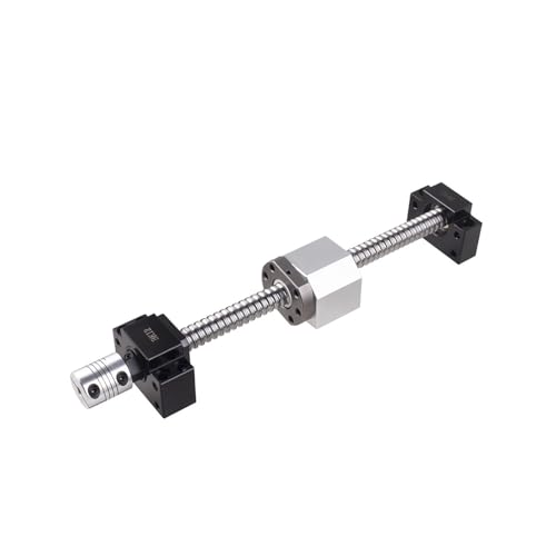 Spielfreie Kugelumlaufspindel RM1605 Kugelumlaufspindel C7, Ende bearbeitet + 1605 Kugelmutter + Muttergehäuse + BK/BF12 Endstütze + Kupplung(SFU1605-1200mm) von COZERI