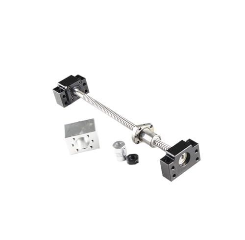 Spielfreie Kugelumlaufspindel SFU1204 Gerollte Kugelumlaufspindel C7 mit bearbeitetem Ende 250–1000 mm + Kupplung RM1204 + Kugelmuttergehäuse + 1 Satz BK10/BF10-Endstützensatz(800mm) von COZERI