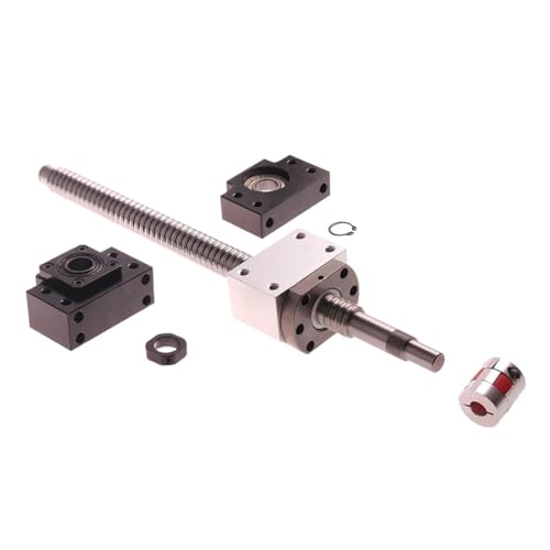 Spielfreie Kugelumlaufspindel SFU2005 Kugelumlaufspindel mit Ende + BK15BF15-Unterstützung + Kupplung + Kugelmuttergehäuse Kugelumlaufspindel 200 mm-1500 mm Kugelumlaufspindel(650mm) von COZERI