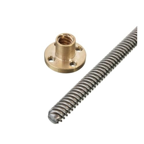 Spielfreie Kugelumlaufspindel T10 Leitspindel, Steigung 2 mm, Gewinde, Leitspindel 12 mm, mit Messingmutter, Länge 100–1200 mm(700mm) von COZERI