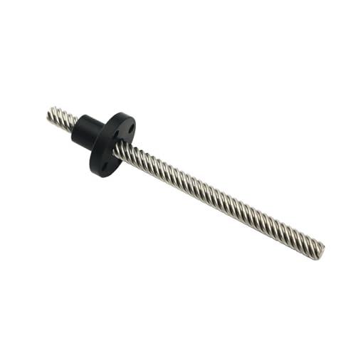 Spielfreie Kugelumlaufspindel T6 Leitspindel 100mm ~ 1000mm, Steigung 2mm, Leitfähigkeit 12mm + Nylonmutter for 3D-Drucker(200mm) von COZERI