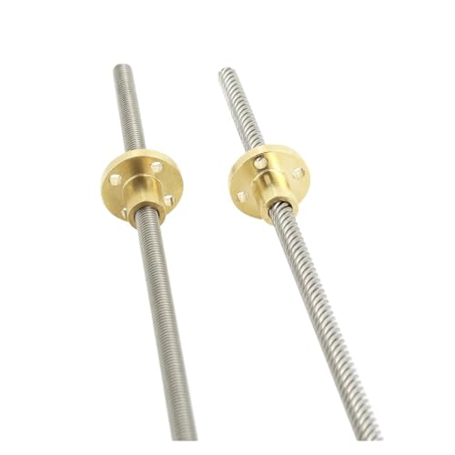 Spielfreie Kugelumlaufspindel T6 Schraube Länge 150mm Blei 1mm 2mm 4mm 6mm 12mm Trapezspindel 1Stk Mit Messingmutter(Lead 6mm) von COZERI