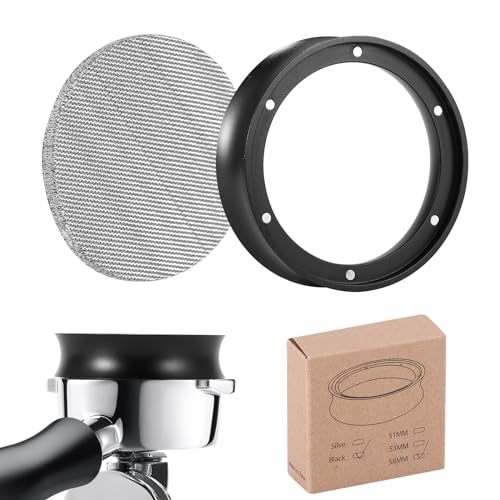 COZHYESS 58 mm Kaffeefangring, mit 58 mm rundem Filter, Kaffeesiebträger Dosierring, Kaffeedosiertrichter, einfache Reinigung, für 58 mm Espressomaschine von COZHYESS
