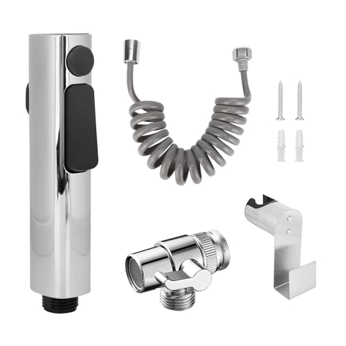 COZHYESS Hand-Bidet-Sprühgerät, Edelstahl-Sprühgerät, WC-Spray-Bidet, WC-Bidet-Duschkopf für Badezimmerwaschbecken oder Toilette – mit 59-Zoll-Schlauch und Halterung von COZHYESS