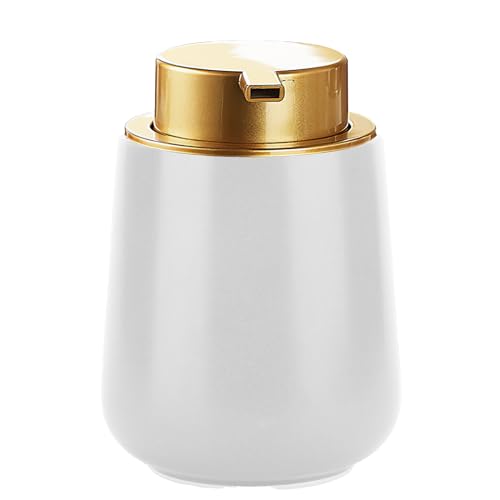 COZHYESS Seifenspende, Spülmittelspender, 400ml Mattierte Seifenflüssigkeitsflasche, Großer Pumpenkopf lässt Sich leicht drücken,Flüssigseifen, Geeignet für Küche,Bad(Gold) von COZHYESS