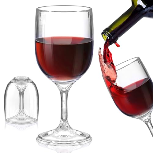 COZHYESS Weingläse To Go, 200ml Camping Weinglaser 2er Set, Moderne Rotweingläser Weißwein und Sektgläser mit Wasserdichter, Camping Zubehör, für Reisen Camping Outdoor Picknick von COZHYESS