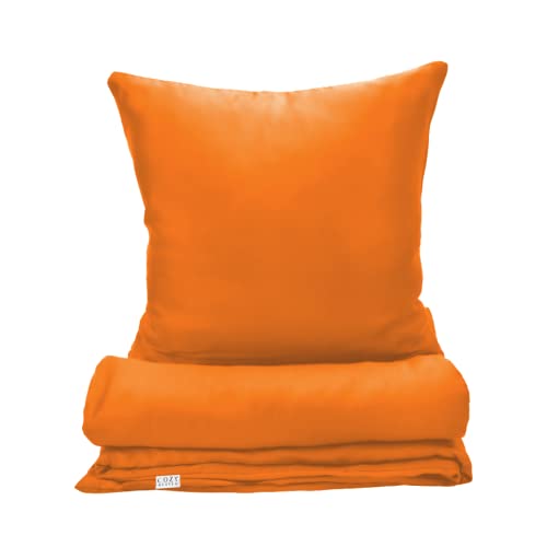 COZY HEAVEN | Luxus Lyocell Bettwäsche (Tencel™) | Gewonnen aus Eukalyptus u.a. | Kuschelig warm im Winter | Hypoallergen | Atmungsaktiv gegen Schweiß | Nachhaltig (200x220 + 2x (40x80), Happy Orange) von COZY HEAVEN