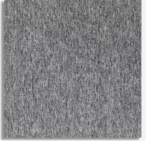 SIGNZWORLD Teppichfliesen 50x50cm selbstliegend 20er Pack 5㎡ für Wohnzimmer Schlafzimmer Büro Gewerbeboden (Grau) von COZYBRITE