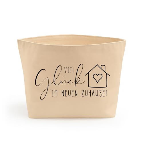 COZYINT® Einzugsgeschenke Wohnung [NEU!] viel Glück im neuen Zuhause | Geschenk zum Umzug oder Auszug Brötchenkorb Einzugsgeschenk Brottasche (Viel Glück im neuen Zuhause) von COZYINT