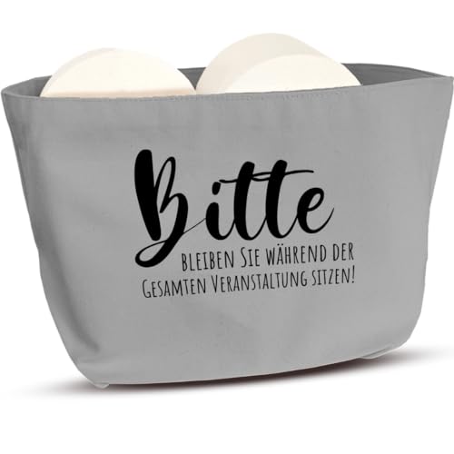 COZYINT Witzige Toilettenpapier Aufbewahrung Grau | Platzsparende Klopapier Aufbewahrung als Geschenk oder Geschenkidee Toilette/Klo | Bad Deko | Toilettenpapierhalter Korb (Sitzen bleiben) von COZYINT