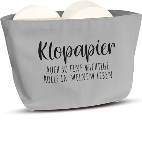 COZYINT Witzige Toilettenpapier Aufbewahrung Grau | Platzsparende Klopapier Aufbewahrung als Geschenk oder Geschenkidee Toilette/Klo | Bad Deko | Toilettenpapierhalter Korb (Wichtige Rolle) von COZYINT