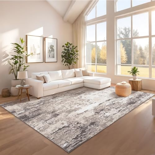 COZYLOOM Große Teppiche, 22,9 x 30,5 cm, waschbarer Wohnzimmerteppich, moderner Bodenteppich für Schlafzimmer, Esszimmer, mit Rutschfester Unterseite, schmutzabweisender Überwurf für Büro von COZYLOOM