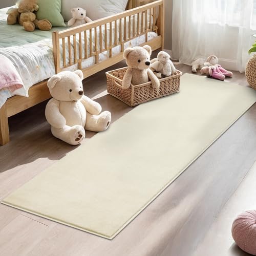 COZYLOOM Waschbarer Läufer, extra weich, flauschig, mit Rutschfester Unterseite, moderner einfarbiger beigefarbener Bodenteppich, fusselfrei, Faltbarer Indoor-Teppich für Eingangsbereich, Küche COZYLOOM Waschbarer Läufer, extra weich, flauschig, mit Rutschfester Unterseite, moderner einfarbiger beigefarbener Bodenteppich, fusselfrei, Faltbarer Indoor-Teppich für Eingangsbereich, Küche von COZYLOOM