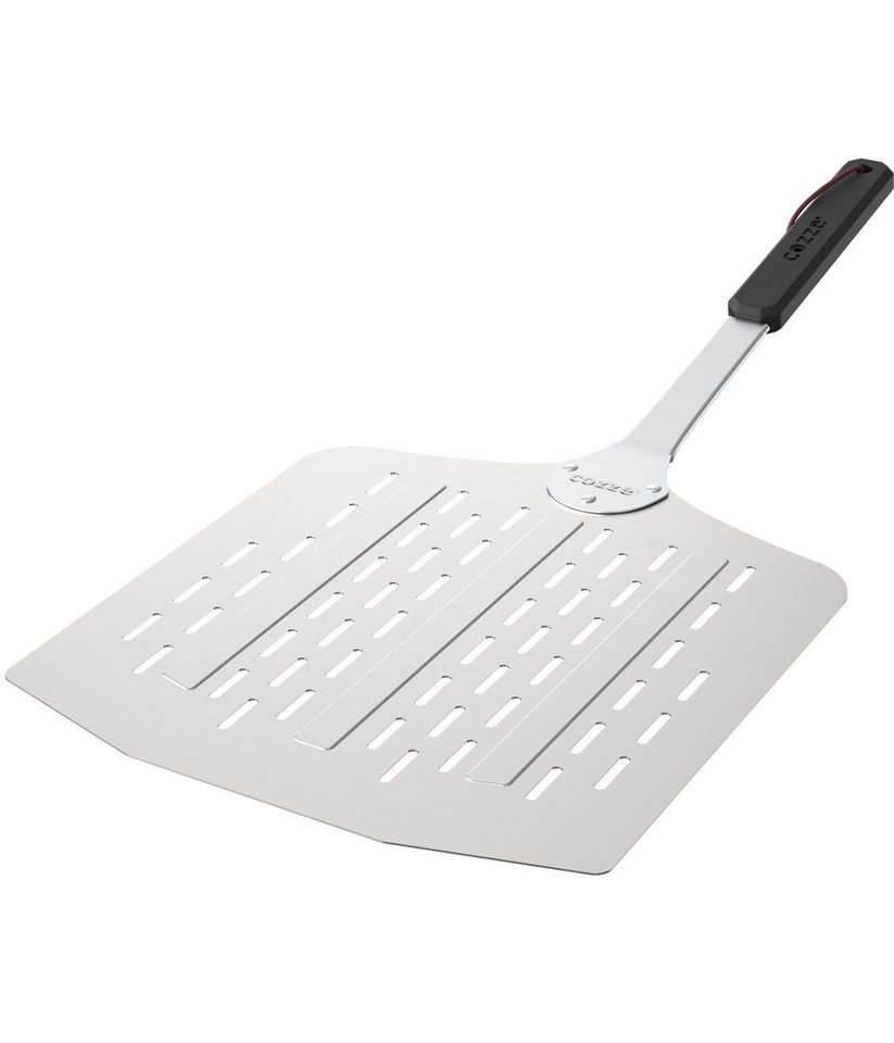 COZZE Grillbesteck-Set Pizzaschaufel, 66 x 30 x 3 cm, silber, hitzestabiler Pizzaschieber, passend für 13" Pizzaöfen von COZZE