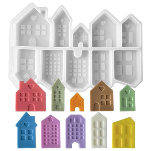 10-Cavity Silikonformen Für Epoxidharzseife Schokoladenkauderhaus Gestalt Home Decor House Silikonform Für Handwerk von CPAOWEHF