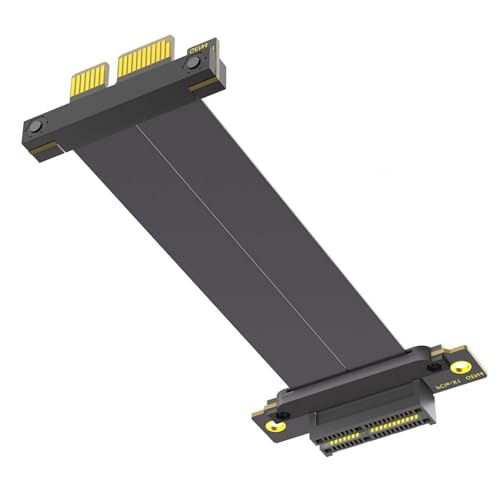 10 cm PCIE4.0 1 X Doppeltes 90-Grad Verlängerungskabel 10 cm Hohe Geschwindigkeit Für PC Erweiterung Und Verbindung von CPAOWEHF