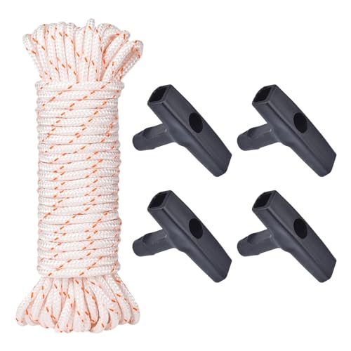 5 Stück Starterseil Rasenmäher Starterseil 1M 4mm mit Startergriff Rasen Seilrolle Seilzug Seilzug Seilzug mit Startergriff 5 Stück Starterseil Rasenmäher Starterseil 1M 4mm mit Startergriff Rasen Seilrolle Seilzug Seilzug Seilzug mit Startergriff von CPAOWEHF
