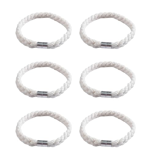 6 Pack Geflochtene Seilmagnetvorhang Tiebacks Home Office Dekorative Bauernhäuser Fenster Vorhänge Holdback Binding Backs Starke Magnetische Drapeholdtbacks von CPAOWEHF