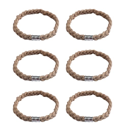 6 Pack Geflochtene Seilmagnetvorhang Tiebacks Home Office Dekorative Bauernhäuser Fenster Vorhänge Holdback Binding Backs Starke Magnetische Drapeholdtbacks von CPAOWEHF