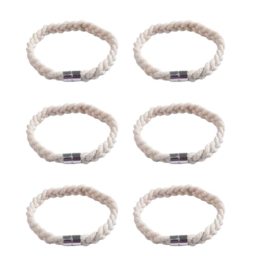6 Pack Geflochtene Seilmagnetvorhang Tiebacks Home Office Dekorative Bauernhäuser Fenster Vorhänge Holdback Binding Backs Starke Magnetische Drapeholdtbacks von CPAOWEHF