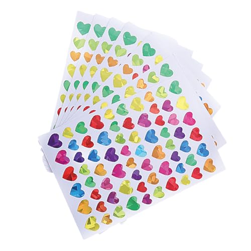 Aufkleber, Stern, Herz, Sparkling 960/1080/1380 Stück, Aufkleber, Versiegelung mit Herzstern Aufkleber, Stern, Herz, Sparkling 960/1080/1380 Stück, Aufkleber, Versiegelung mit Herzstern von CPAOWEHF