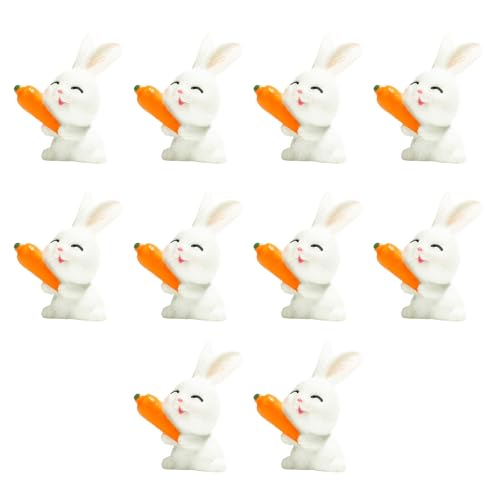 CPAOWEHF 10 Piece Garden Accessoires Kaninchen Miniaturen Figuren Für Dekore Landschaftsornamente Und Topfpflanzenterrariums Haus Dekore Handwerk von CPAOWEHF