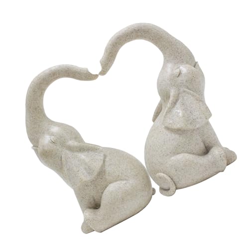 CPAOWEHF 2in1 Love Elephant Statue Symbolisiert Schönheit Love Yard Skulptur Für Innen Und Außenhäuser Dekore Jubiläumsgeschenk von CPAOWEHF