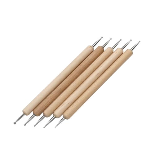 CPAOWEHF 5 Stück/Set Punktierstift Nägel Kunst Punktierwerkzeug Nägel Spitze Stift Werkzeug Ton Schnitzen Prägekunst von CPAOWEHF