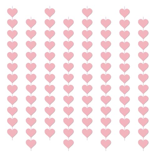CPAOWEHF 6/8pcs Love Heart Ornament Heart Hanging Strips Valentinstag Dekoration Für Hochzeit Brautschauer Verlobungsfeiern Valentinstag Party Dekoration von CPAOWEHF
