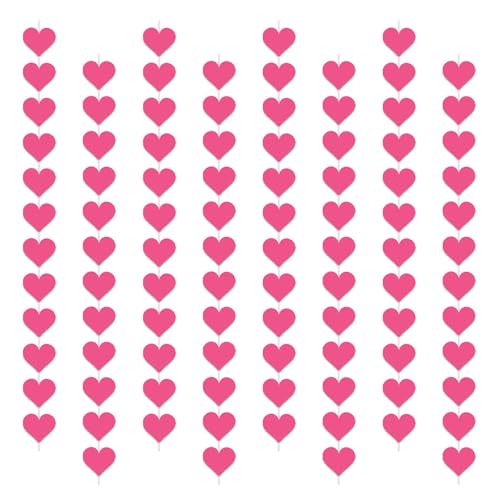 CPAOWEHF 6/8pcs Love Heart Ornament Heart Hanging Strips Valentinstag Dekoration Für Hochzeit Brautschauer Verlobungsfeiern Valentinstag Party Dekoration von CPAOWEHF